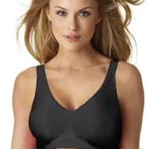 Bali Comfort Bra Cool Comfort Fabric Wireless Plus Size 2X Black Foam Cups NWT